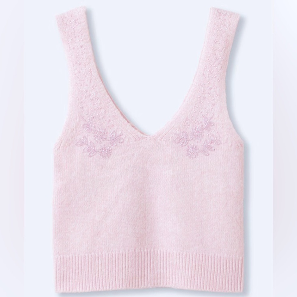 Mango - Detail beading top (pastel lilac/pink)
